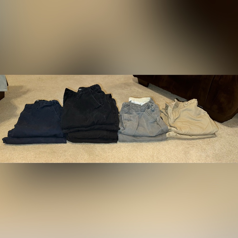 Ten Pairs of Boys Old Navy and GAP Uniform Pants Size 18